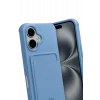 Mey İthalat®   iPhone 17 Kelvin Kartvizitli Silikon - Mavi