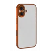 Mey İthalat®   iPhone 17  Lensli Silikon - Turuncu