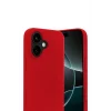 Mey İthalat®   iPhone 17 Nano içi Kadife Silikon - Kırmızı