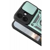 Mey İthalat®   iPhone 17 Pars Lens Yüzüklü Silikon - Yeşil