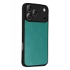 Mey İthalat®   iPhone 17 Pro Aras Deri Kapak - Açık Yeşil