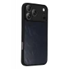 Mey İthalat®   iPhone 17 Pro Aras Deri Kapak - Lacivert