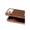 Mey İthalat®   iPhone 17 Pro Bright Simli Kapak - Turuncu