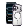 Mey İthalat®   iPhone 17 Pro Joke Simli Magneticsafe Kılıf - Derin Mor