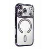 Mey İthalat®   iPhone 17 Pro Joke Simli Magneticsafe Kılıf - Derin Mor