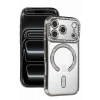 Mey İthalat®   iPhone 17 Pro Joke Simli Magneticsafe Kılıf - Gümüş