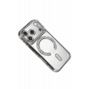 Mey İthalat®   iPhone 17 Pro Joke Simli Magneticsafe Kılıf - Gümüş