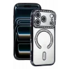 Mey İthalat®   iPhone 17 Pro Joke Simli Magneticsafe Kılıf - Siyah