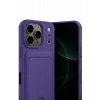Mey İthalat®   iPhone 17 Pro Kelvin Kartvizitli Silikon - Derin Mor