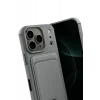 Mey İthalat®   iPhone 17 Pro Kelvin Kartvizitli Silikon - Gri