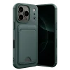 Mey İthalat®   iPhone 17 Pro Kelvin Kartvizitli Silikon - Koyu Yeşil