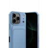 Mey İthalat®   iPhone 17 Pro Kelvin Kartvizitli Silikon - Mavi