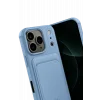 Mey İthalat®   iPhone 17 Pro Kelvin Kartvizitli Silikon - Mavi