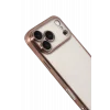 Mey İthalat®   iPhone 17 Pro  Lensli Silikon - Çöl Titanyum