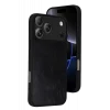 Mey İthalat®   iPhone 17 Pro Max Aras Deri Kapak - Siyah