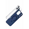 Mey İthalat®   iPhone 17 Pro Max Combo Sert Şeffaf Magsafe Kapak - Mavi
