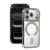 Mey İthalat®   iPhone 17 Pro Max Joke Simli Magneticsafe Kılıf - Gümüş