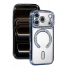 Mey İthalat®   iPhone 17 Pro Max Joke Simli Magneticsafe Kılıf - Mavi