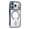Mey İthalat®   iPhone 17 Pro Max Joke Simli Magneticsafe Kılıf - Mavi