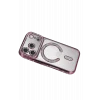 Mey İthalat®   iPhone 17 Pro Max Joke Simli Magneticsafe Kılıf - Pembe