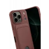 Mey İthalat®   iPhone 17 Pro Max Kelvin Kartvizitli Silikon - Bordo