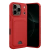 Mey İthalat®   iPhone 17 Pro Max Kelvin Kartvizitli Silikon - Kırmızı