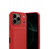 Mey İthalat®   iPhone 17 Pro Max Kelvin Kartvizitli Silikon - Kırmızı