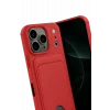 Mey İthalat®   iPhone 17 Pro Max Kelvin Kartvizitli Silikon - Kırmızı