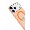Mey İthalat®   iPhone 17 Pro Max Kılıf Pc Real Magsafe Kapak - Turuncu