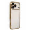 Mey İthalat®   iPhone 17 Pro Max  Lensli Silikon - Gold