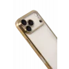 Mey İthalat®   iPhone 17 Pro Max  Lensli Silikon - Gold