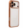 Mey İthalat®   iPhone 17 Pro Max  Lensli Silikon - Turuncu