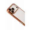 Mey İthalat®   iPhone 17 Pro Max  Lensli Silikon - Turuncu