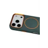 Mey İthalat®   iPhone 17 Pro Max Luno Deri Magsafe Kapak - Yeşil