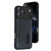 Mey İthalat®   iPhone 17 Pro Max Sara Kartvizitli Deri Kılıf - Siyah