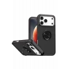 Mey İthalat®   iPhone 17 Pro Montreal Yüzüklü Silikon Kapak - Siyah