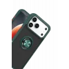 Mey İthalat®   iPhone 17 Pro Montreal Yüzüklü Silikon Kapak - Yeşil