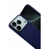 Mey İthalat®   iPhone 17 Pro Nano içi Kadife Silikon - Lacivert