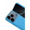 Mey İthalat®   iPhone 17 Pro Nano içi Kadife Silikon - Mavi