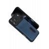Mey İthalat®   iPhone 17 Pro Sara Kartvizitli Deri Kılıf - Lacivert