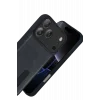 Mey İthalat®   iPhone 17 Pro Sara Kartvizitli Deri Kılıf - Siyah
