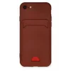 Mey İthalat®   iPhone 7 Kılıf Kelvin Kartvizitli Silikon - Bordo