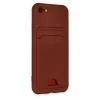 Mey İthalat®   iPhone 7 Kılıf Kelvin Kartvizitli Silikon - Bordo