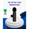 Mey İthalat® iPhone İçin Çift Mikrofonlu Telsiz Yaka Mikrofonu 360 Derece HD Ses
