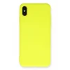 Mey İthalat®   iPhone X Kılıf Nano içi Kadife Silikon - Sarı