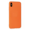Mey İthalat®   iPhone X Kılıf Nano içi Kadife Silikon - Turuncu