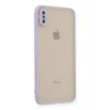Mey İthalat®   iPhone XS Max Kılıf Montreal Silikon Kapak - Mor