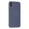 Mey İthalat®   iPhone XS Max Kılıf Nano içi Kadife Silikon - Gri