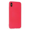 Mey İthalat®   iPhone XS Max Kılıf Nano içi Kadife Silikon - Koyu Pembe