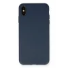 Mey İthalat®   iPhone XS Max Kılıf Nano içi Kadife Silikon - Lacivert